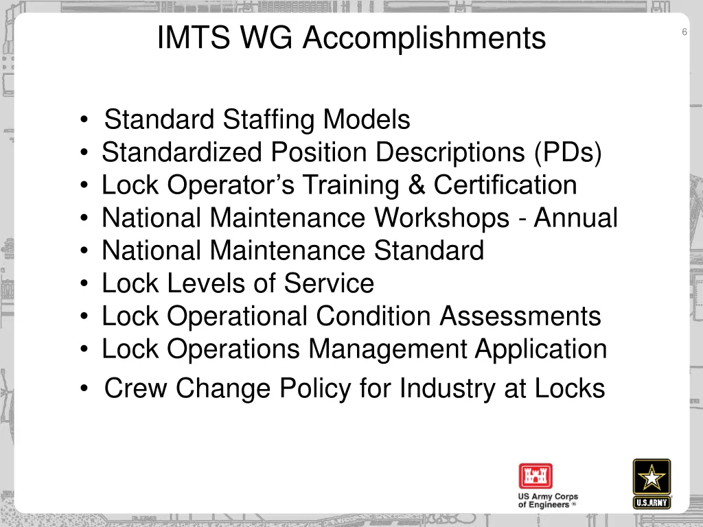 imts wg accomplishments