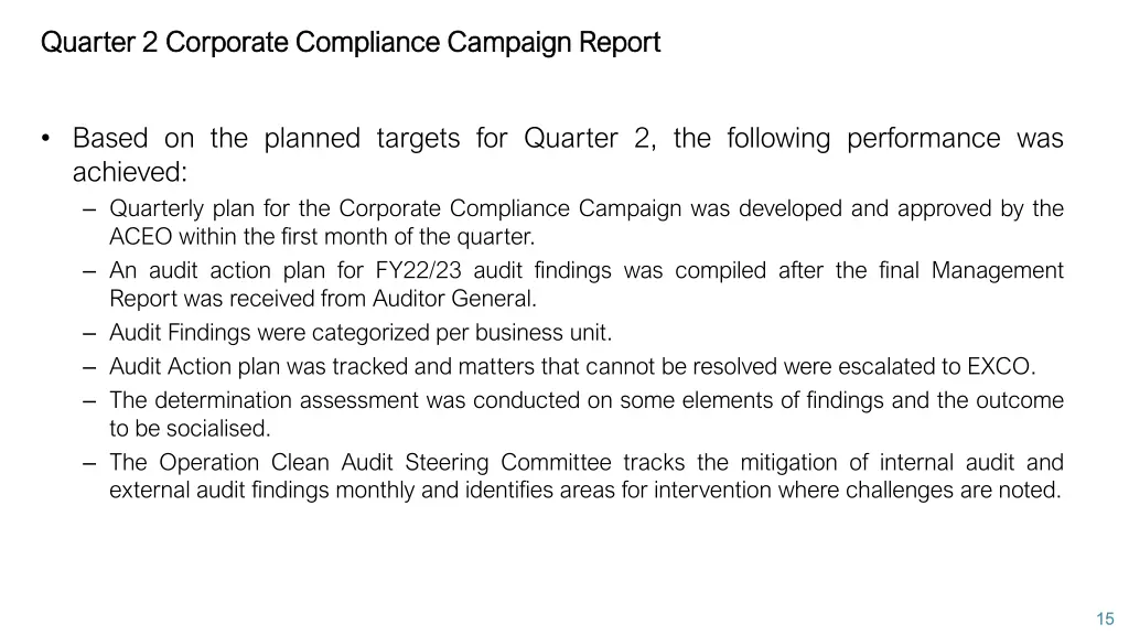 quarter 2 corporate compliance campaign report 1