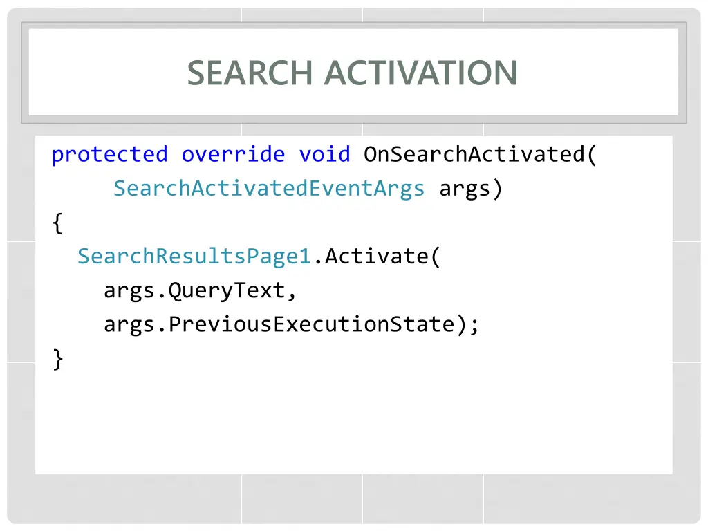 search activation