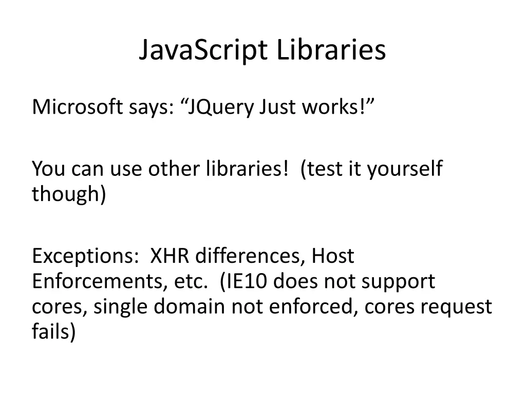 javascript libraries