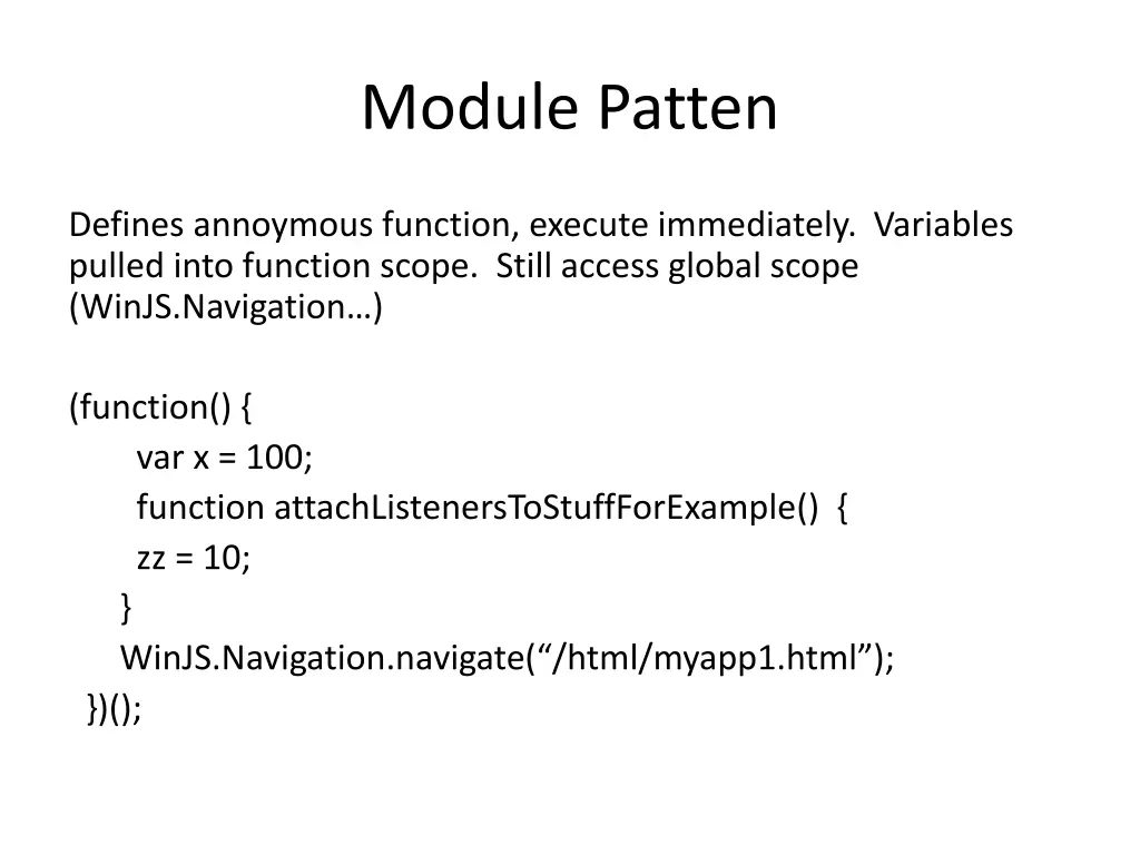 module patten