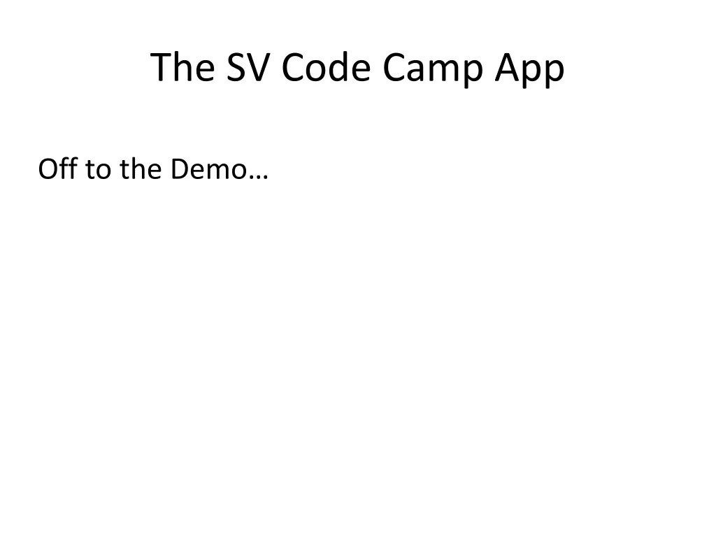 the sv code camp app