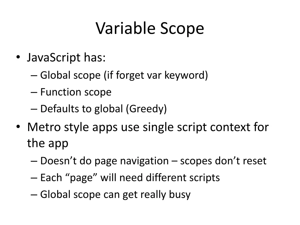 variable scope