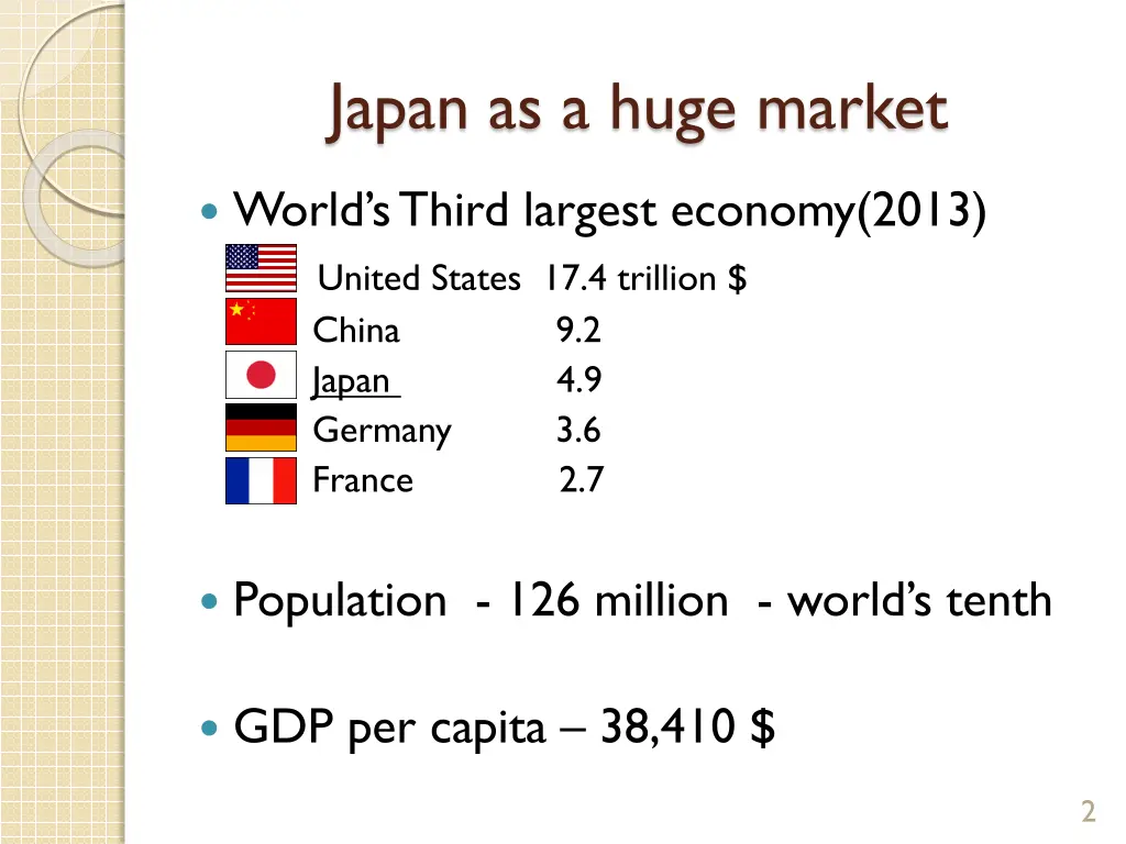 japan as a huge market