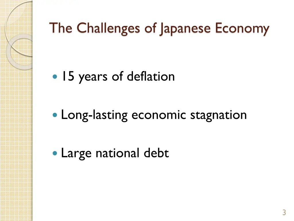 the challenges of japanese economy