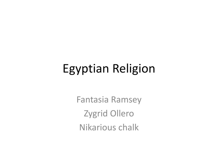 egyptian religion