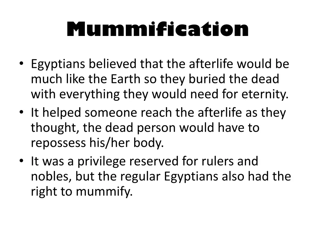 mummification