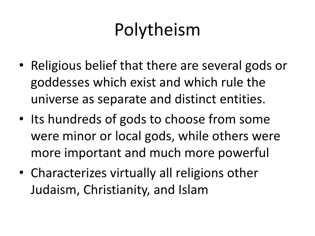 polytheism