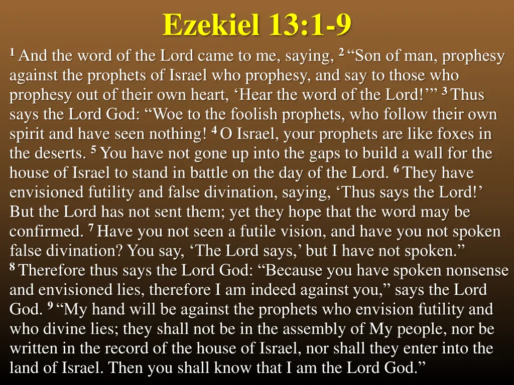 ezekiel 13 1 9