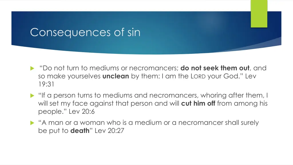 consequences of sin