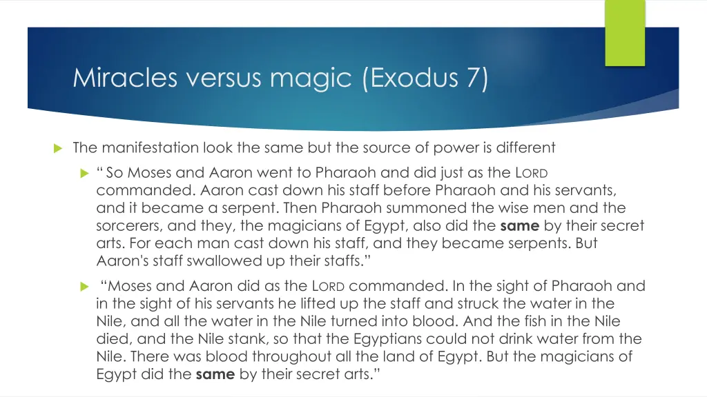 miracles versus magic exodus 7