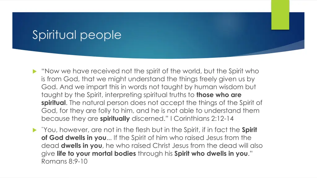 spiritual people