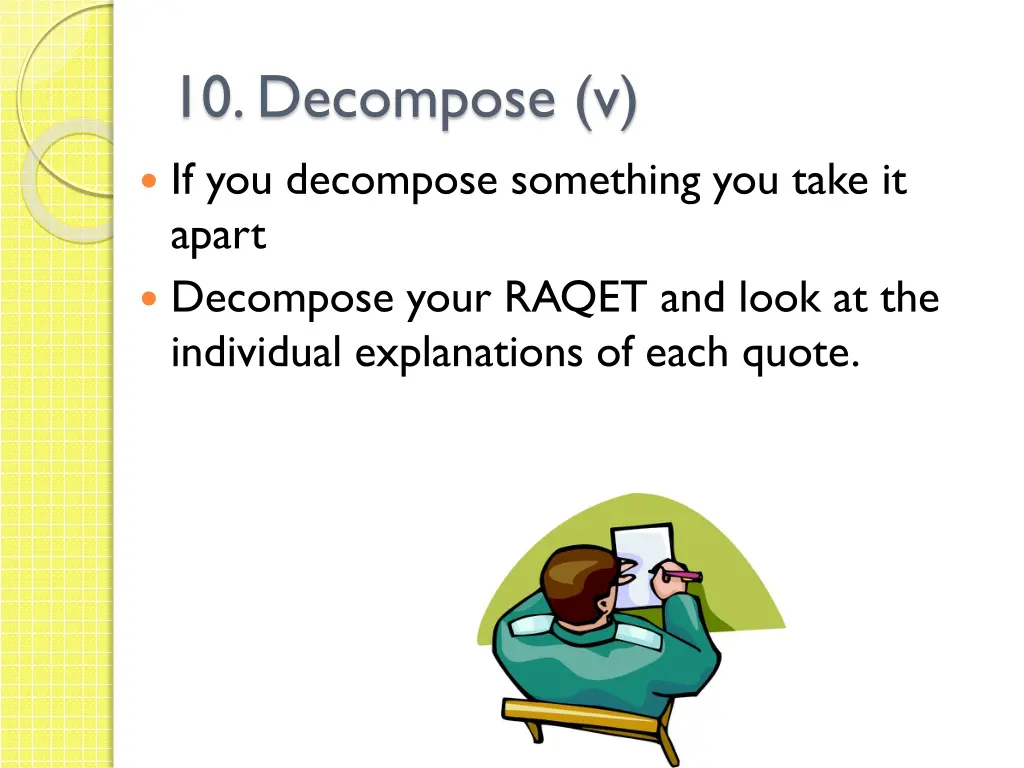 10 decompose v