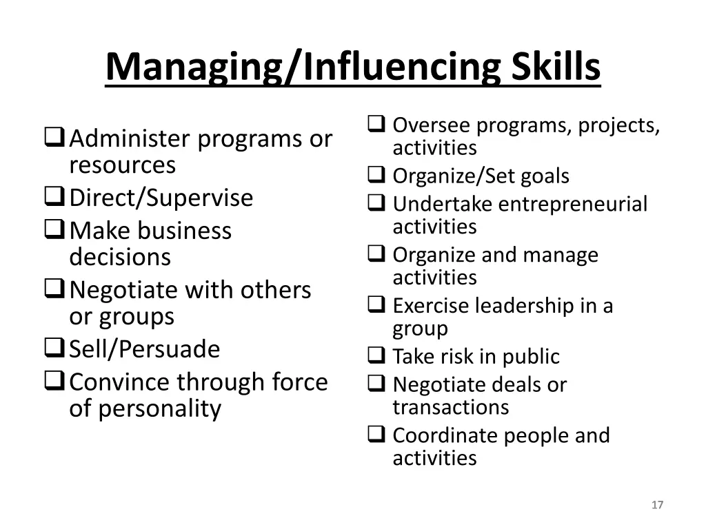 managing influencing skills