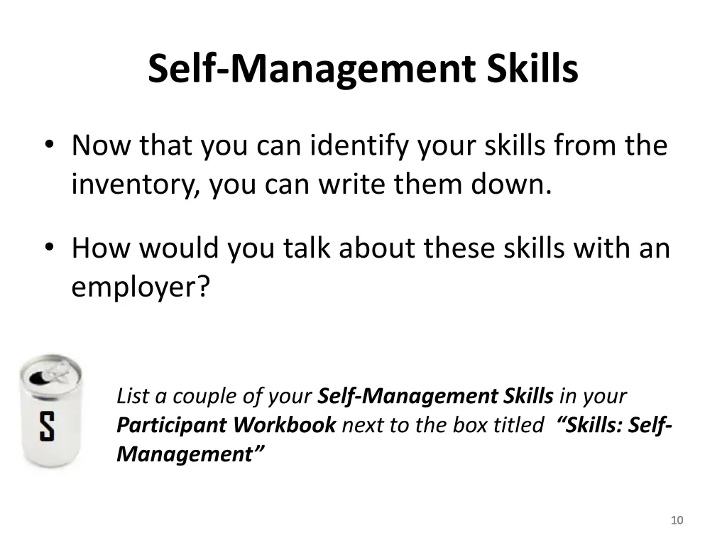 self management skills