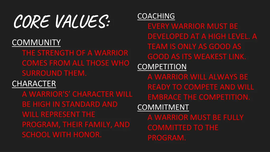 core values