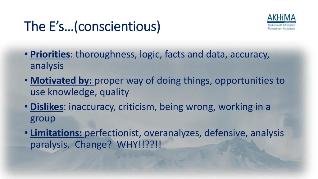 the e s conscientious the e s conscientious