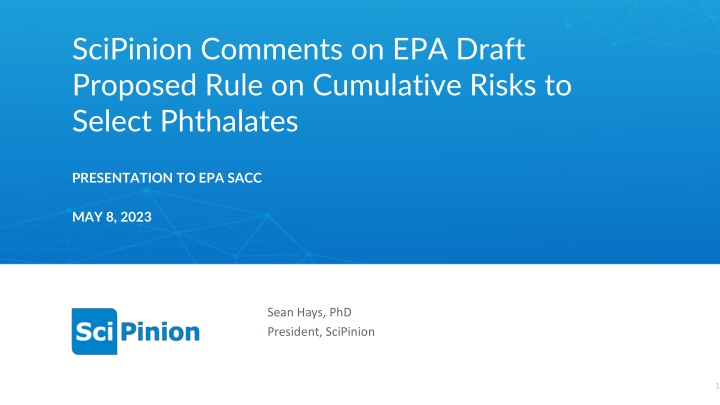 scipinion comments on epa draft proposed rule