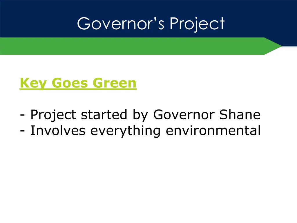 governor s project