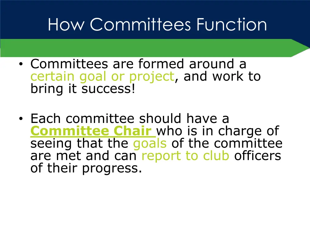 how committees function