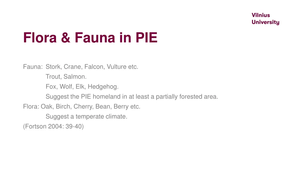 flora fauna in pie