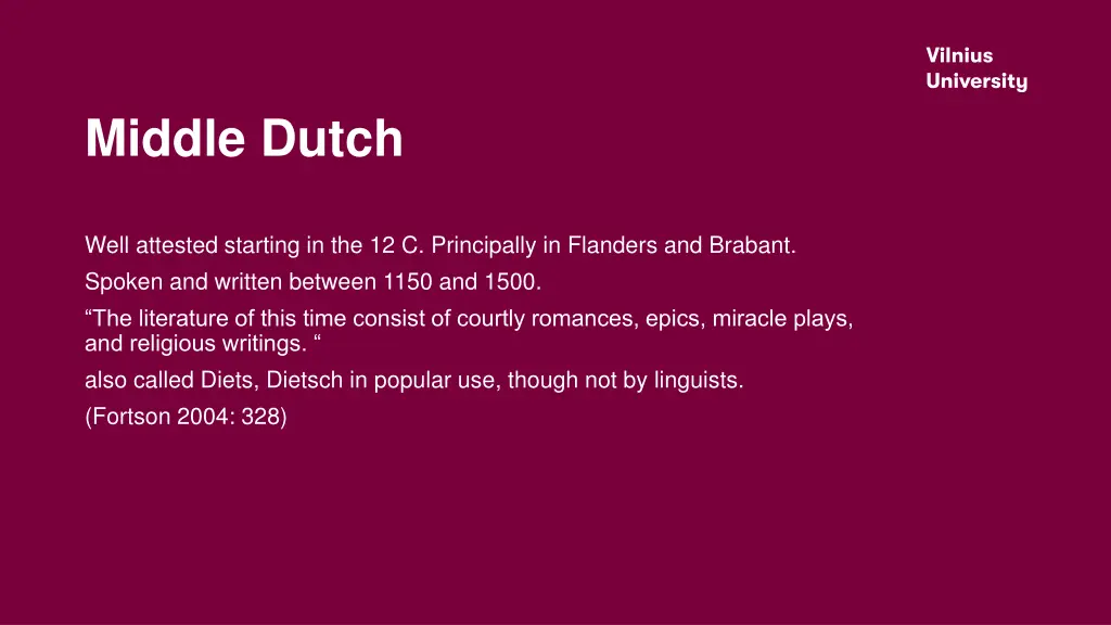 middle dutch