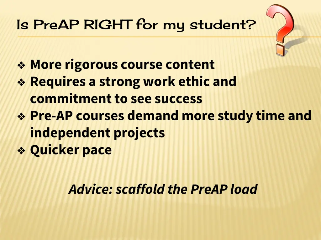 is preap right for my student