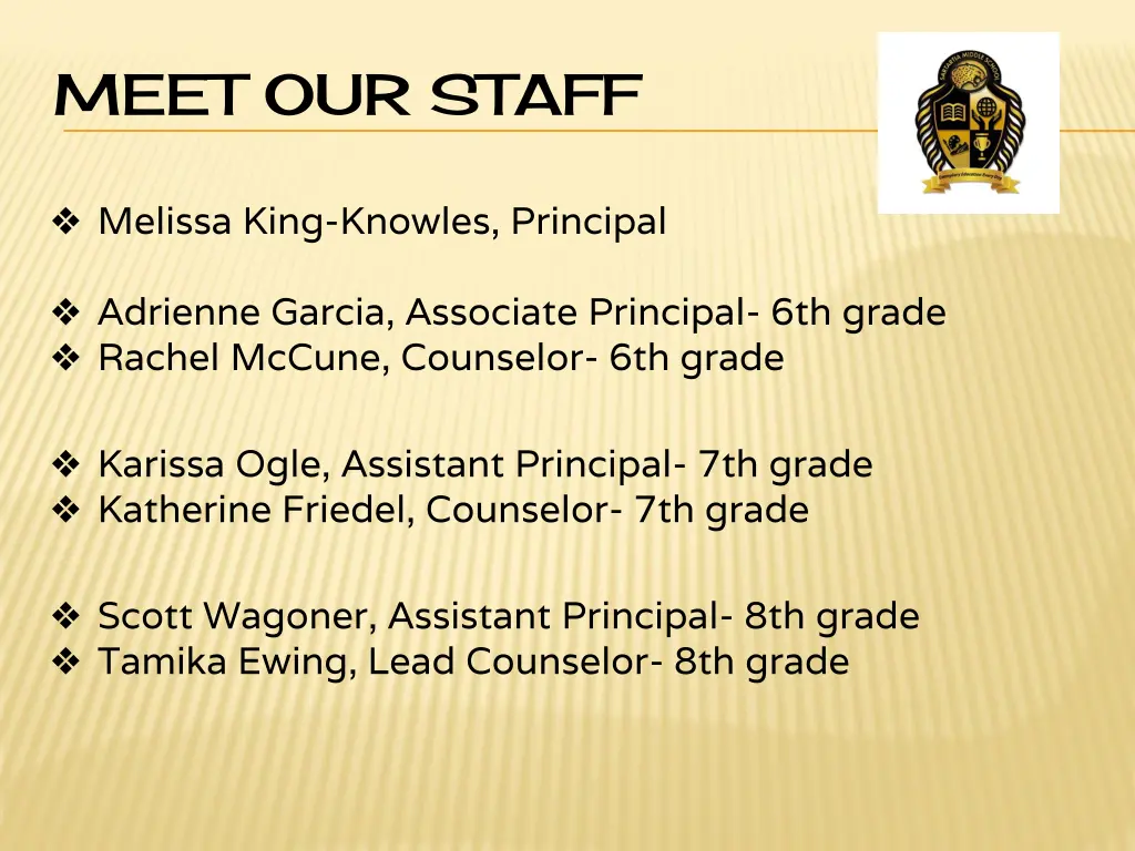 meet our staff