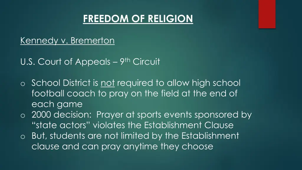 freedom of religion