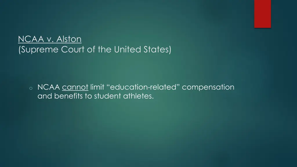 ncaa v alston supreme court of the united states