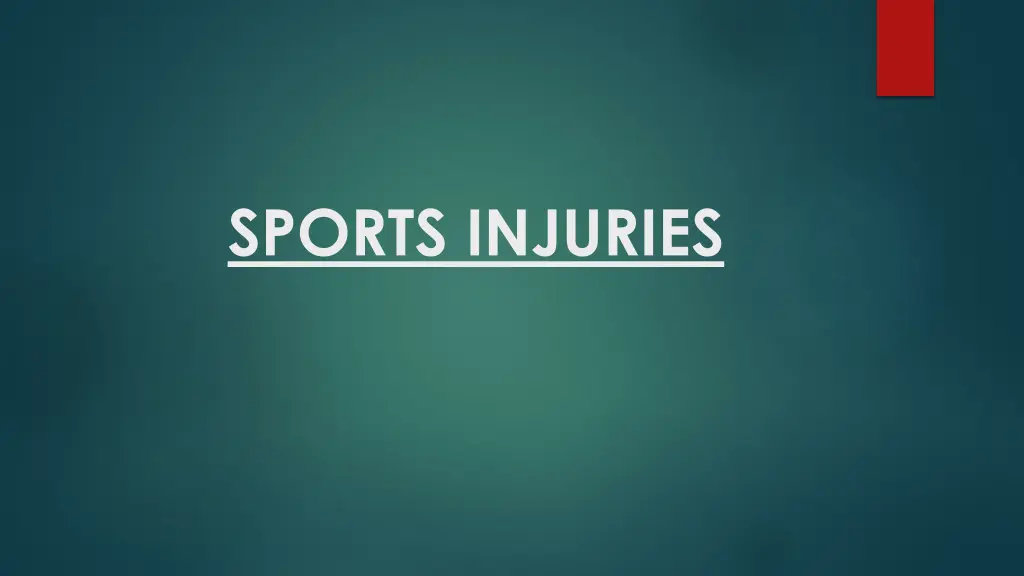 sports injuries