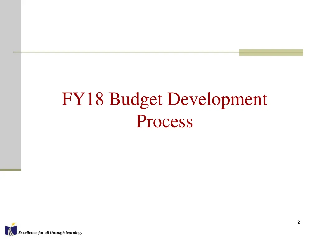 fy18 budget development process