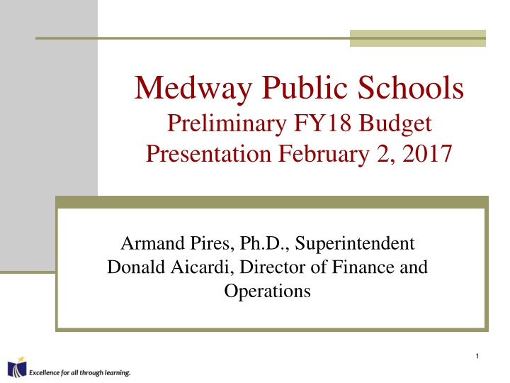 medway public schools preliminary fy18 budget