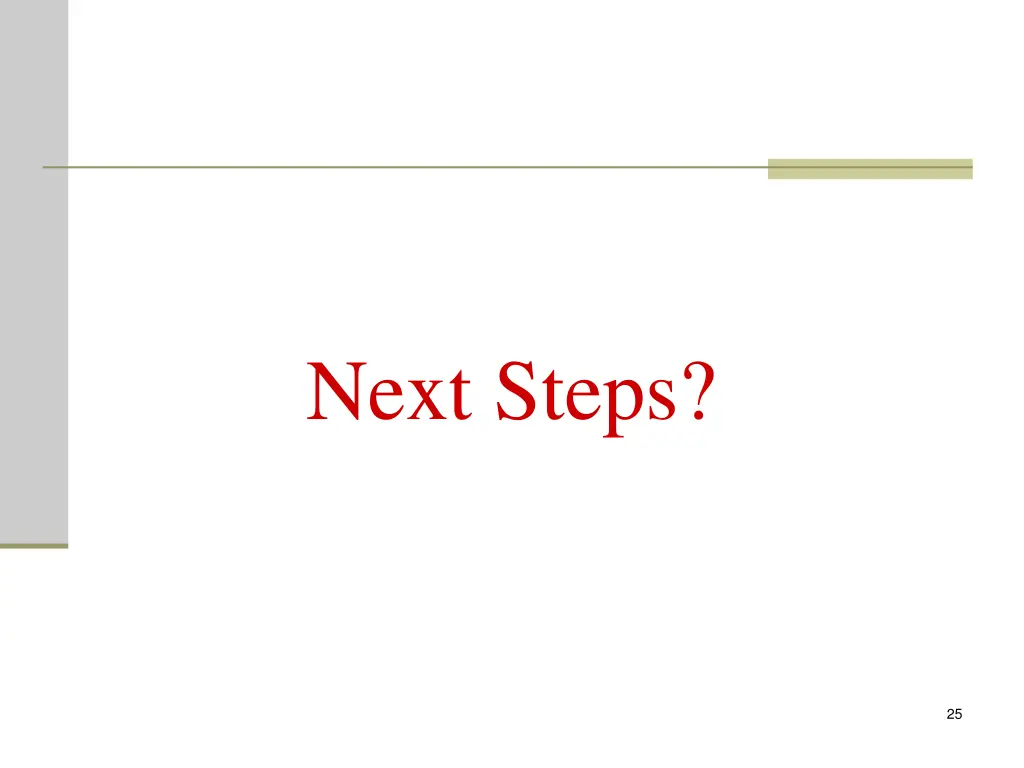 next steps