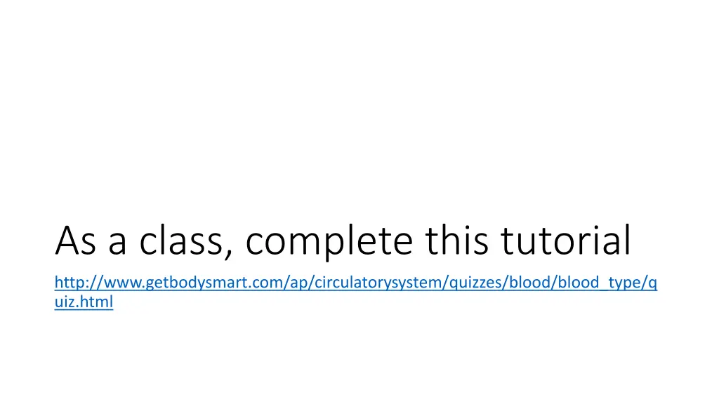 as a class complete this tutorial http