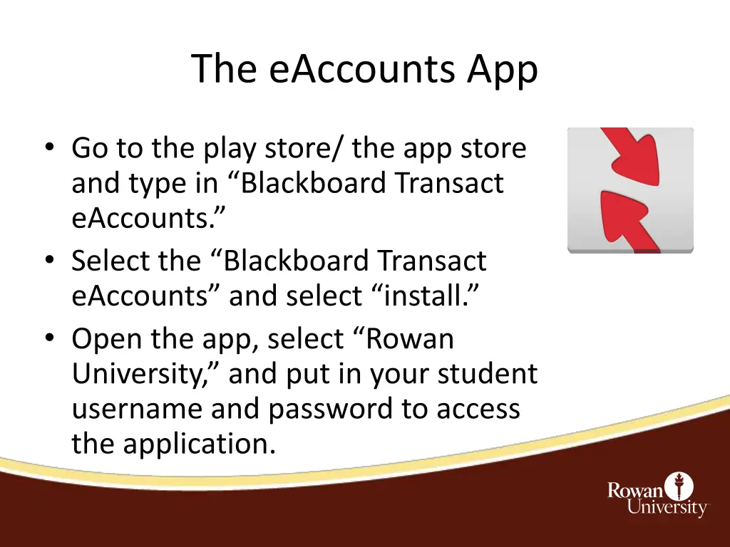 the eaccounts app