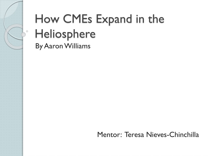 how cmes expand in the heliosphere by aaron