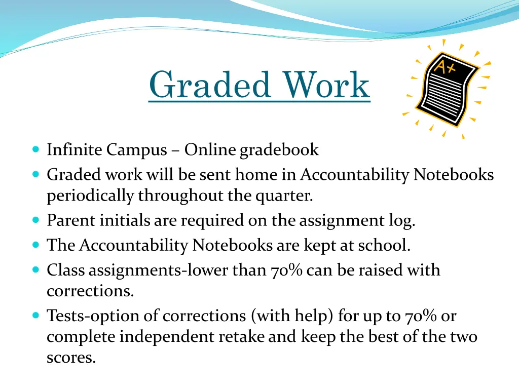 graded work