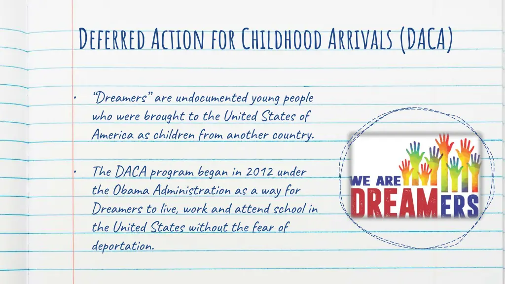 deferred action for childhood arrivals daca