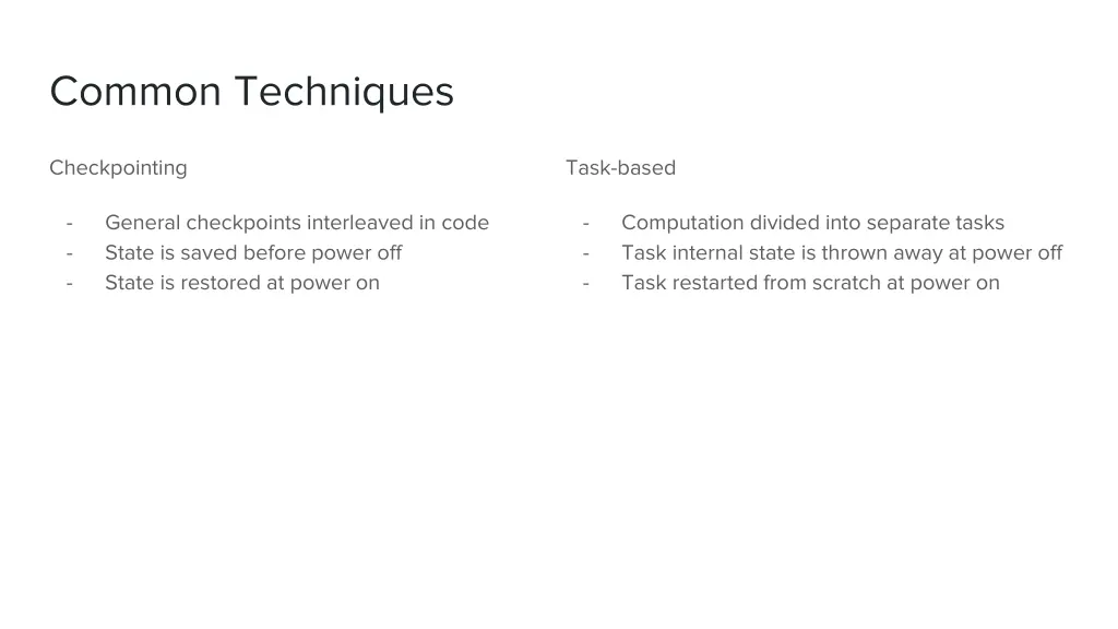 common techniques