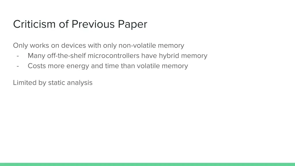 criticism of previous paper