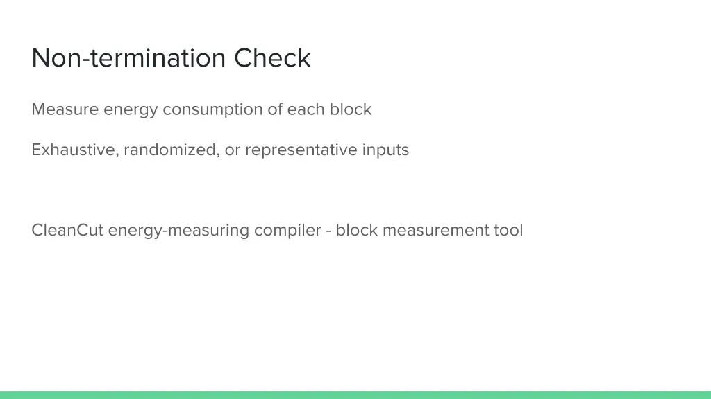 non termination check