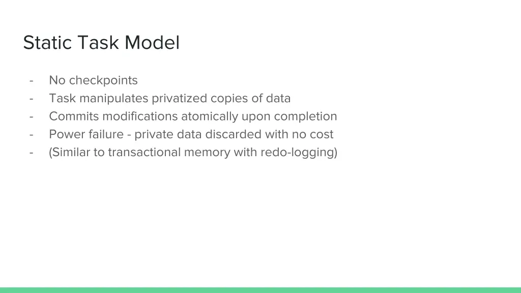 static task model