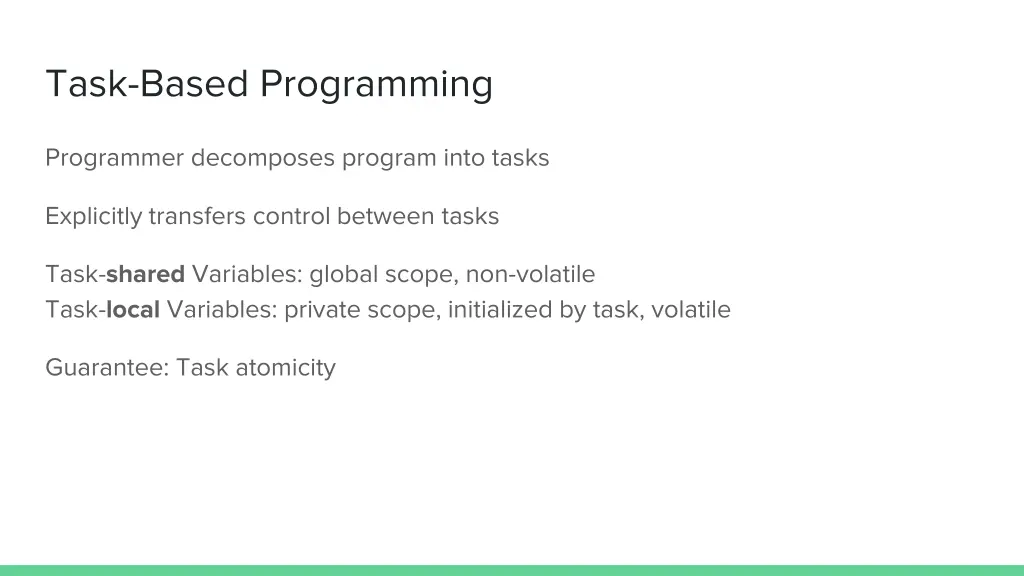 task based programming