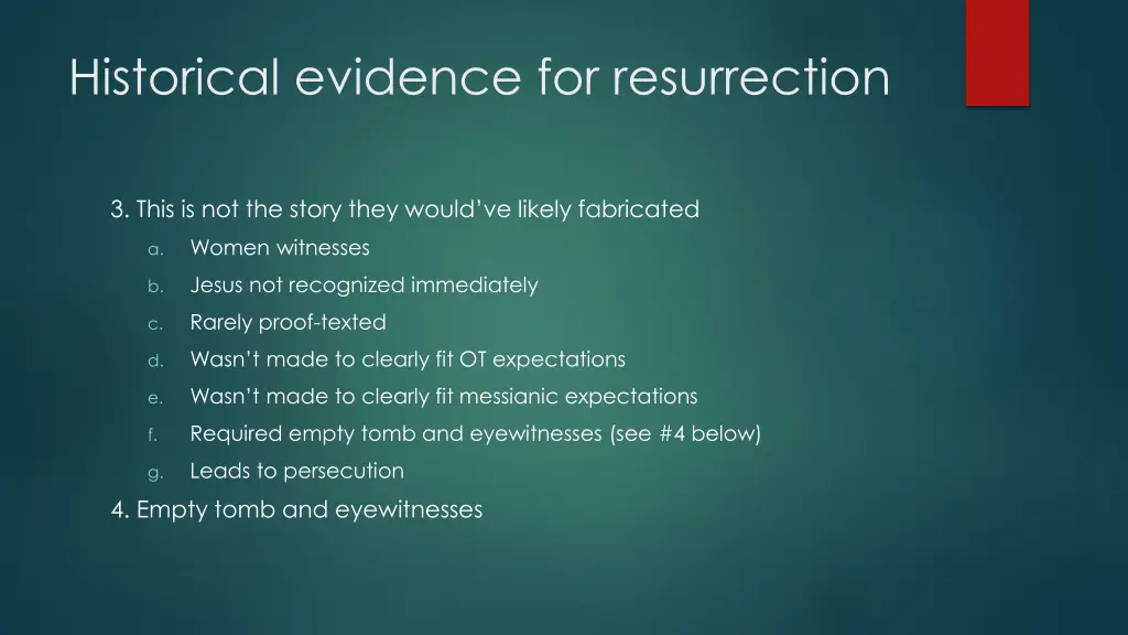 historical evidence for resurrection 1