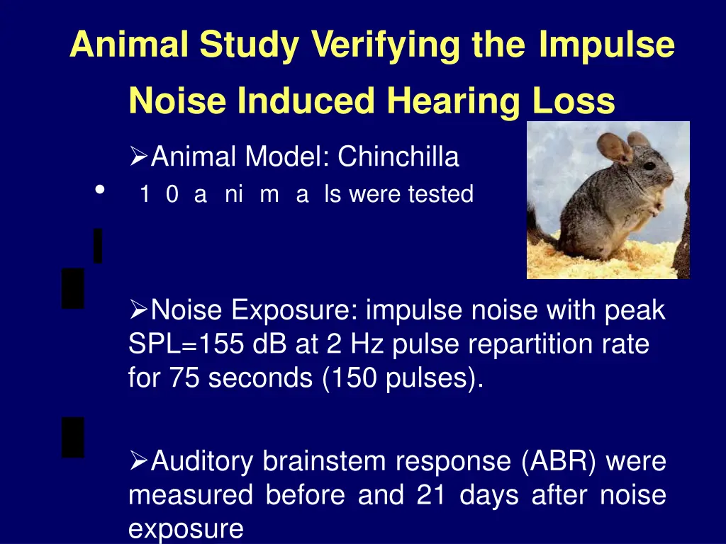 animal study verifying the impulse noise induced