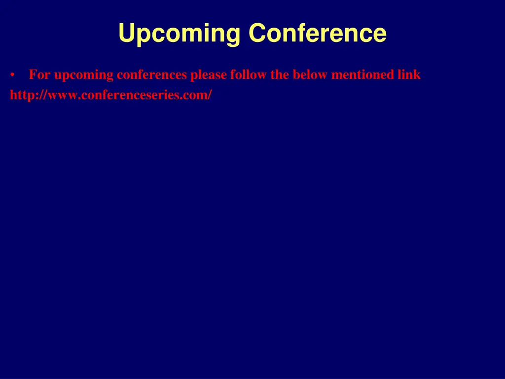 upcoming conference