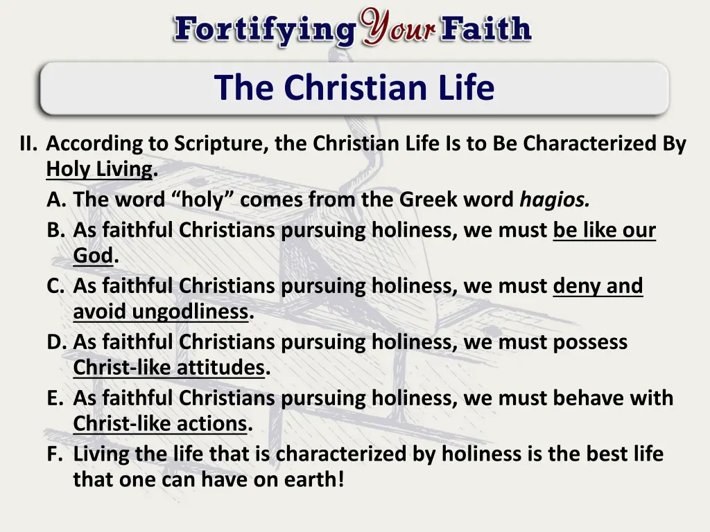 the christian life 1