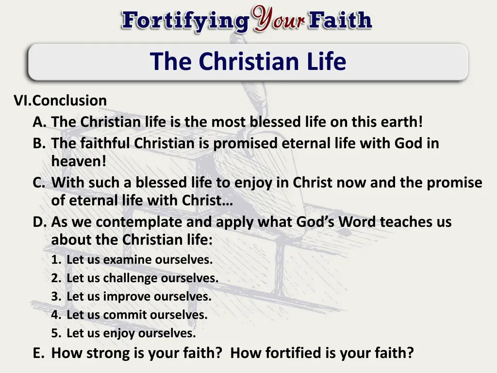 the christian life 8