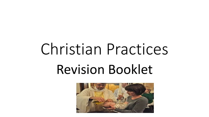 christian practices revision booklet